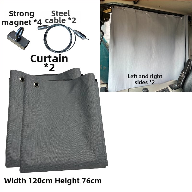 Ekskavaatori kabiini päikesekaitse - alumiiniumfoolium, riputatav, magnetiline kinnitus, universaalne ühilduvus