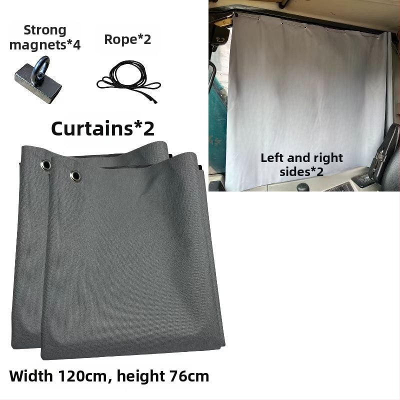 Ekskavaatori kabiini päikesekaitse - alumiiniumfoolium, riputatav, magnetiline kinnitus, universaalne ühilduvus