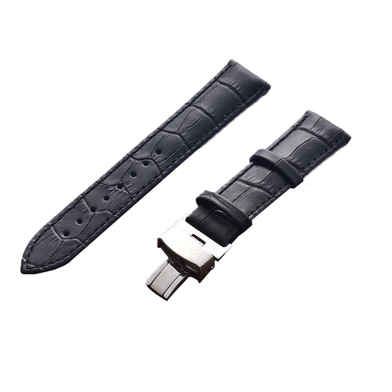 Kožni kaiš za sat od teleće kože sa dvostrukom leptir kopčom, unisex, mogućnost dodavanja logotipa