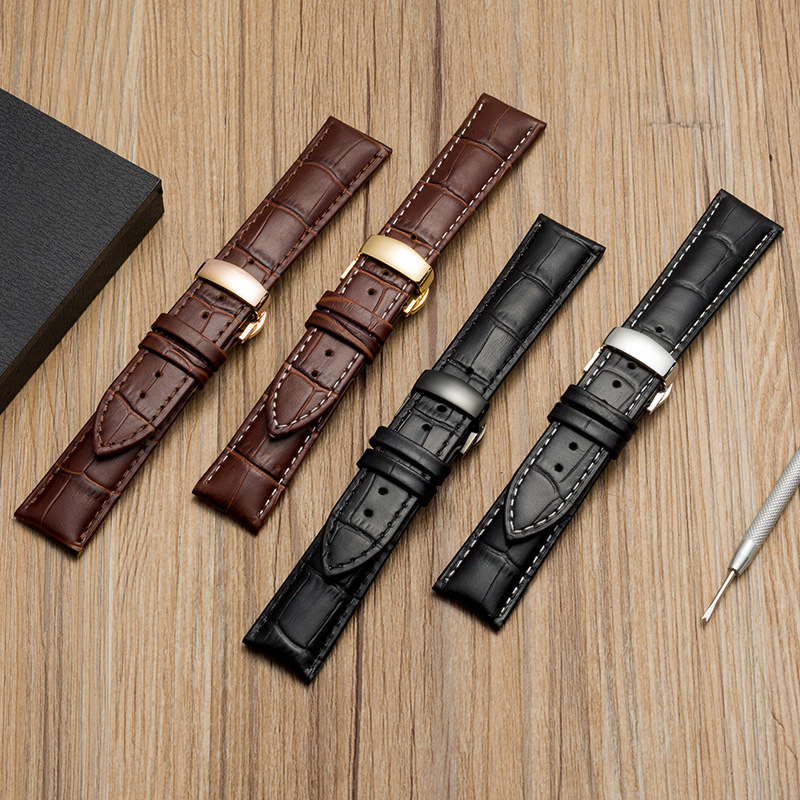 Kožni kaiš za sat s leptir kopčom, u poklon kutiji, 300 kom, marka LENTUE/Laerentes, materijal kaiša: koža, stil: personality trend