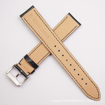 Remen za sat od prave kože tele, izuzetno dug, dvostrani, uzorak krokodila