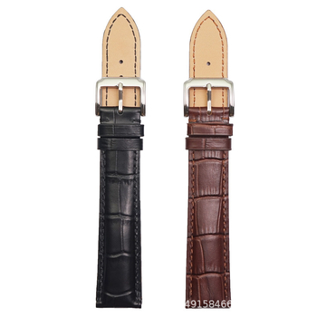 Remen za sat od prave kože tele, izuzetno dug, dvostrani, uzorak krokodila