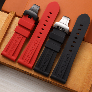 Gumeni kaiš Panerai PAM441/359/312/616 s leptir kopčom i pin kopčom