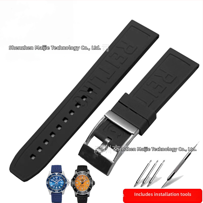 Silikónový remienok na hodinky pre Breitling Avenger Ocean, všestranný štýl, uvedený na jar 2024.