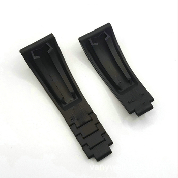 Silikónový kaučukový remienok na hodinky 20 mm, s dvojitou konvexitou, pre pánske jahtové hodinky – krátky štýl, elegantný minimalistický