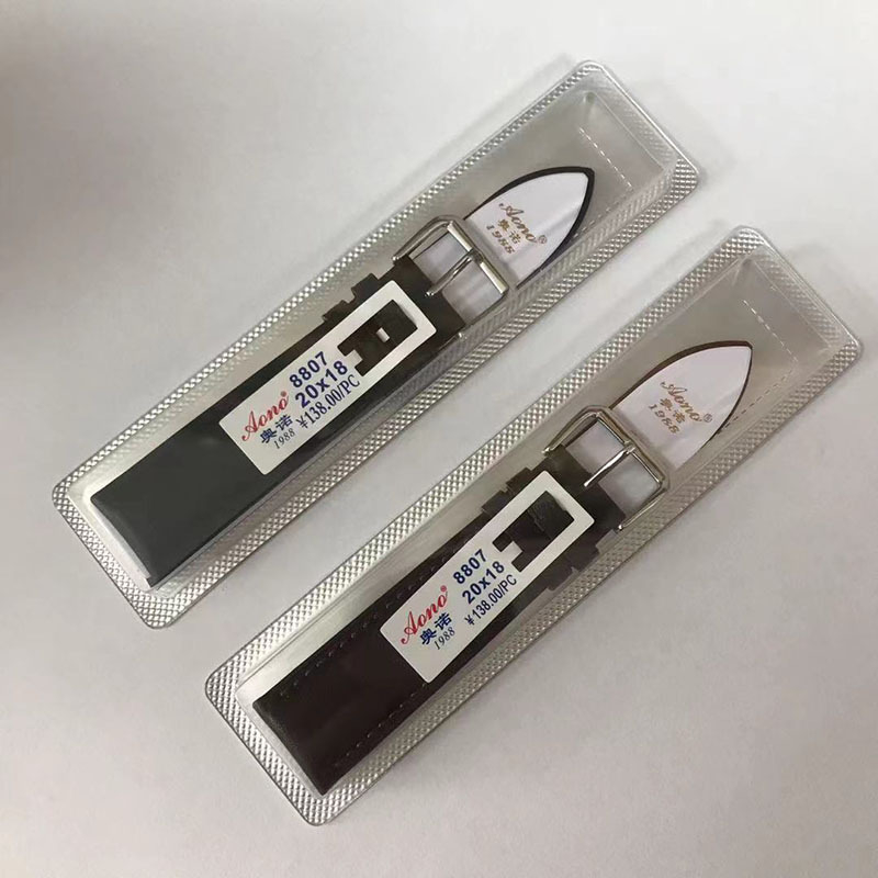 Kožna narukvica za sat, unisex, koža pune zrna s glatkom površinom, Ono, paket od 10 komada, proljeće 2024