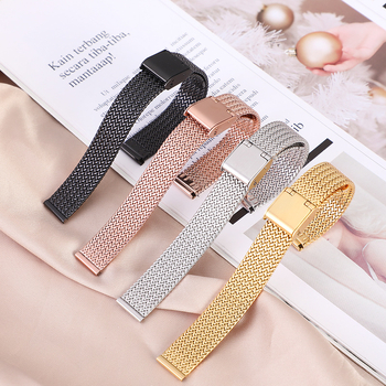 Kaiš za sat od nehrđajućeg čelika s Herringbone mrežastim uzorkom 304 nehrđajući čelik svestrani stil zimsko izdanje 2023