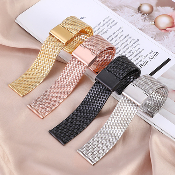 Kaiš za sat od nehrđajućeg čelika s Herringbone mrežastim uzorkom 304 nehrđajući čelik svestrani stil zimsko izdanje 2023