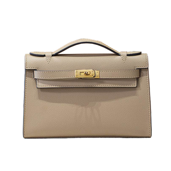 Kelly torbica s palmastim uzorkom od prave kože, horizontalnog oblika, zaključavanje na bravu, pretinac za mobitel