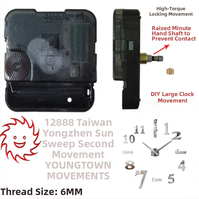 12888 Taiwanský Sun veľký momentový strojček pre DIY, diely na nástenné hodiny, montáž a údržba