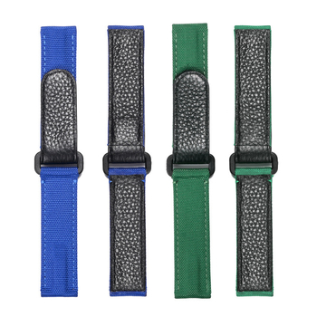 Nylon narukvica za sat s prvom slojem kože i Velcro kopčom, Ditona sat, širina 20 mm