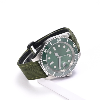 Nylon narukvica za sat s prvom slojem kože i Velcro kopčom, Ditona sat, širina 20 mm