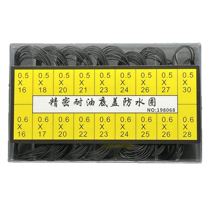 Set etanșări capac spate pentru ceas — garnituri din cauciuc, 18 dimensiuni, cod 8008, primăvara 2025