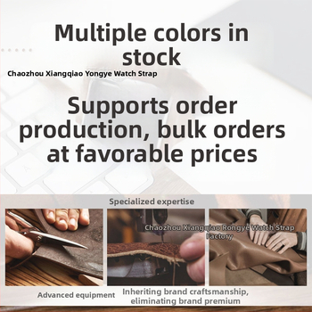 Rongye Strap valódi bőrszíj, kompatibilis Samsung Gear S2/S3 és Huawei Watch 3 modellekkel, stílus: városi divat, csomagolás 2000 darab.