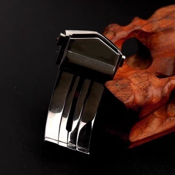 Cataramă pentru ceas din oțel inoxidabil, pliată, 18/20 mm, pentru curele din piele și cauciuc