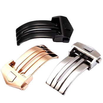 Cataramă pentru ceas din oțel inoxidabil, pliată, 18/20 mm, pentru curele din piele și cauciuc