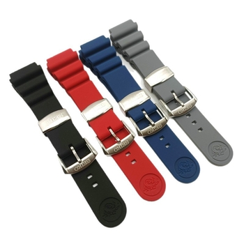 Ремък за часовник от силикон със стоманена катарама, съвместим с дайверски часовник Seiko