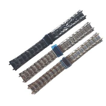 Brățară pentru ceas din oțel inoxidabil pentru bărbați, interfață din dinți, curea solidă