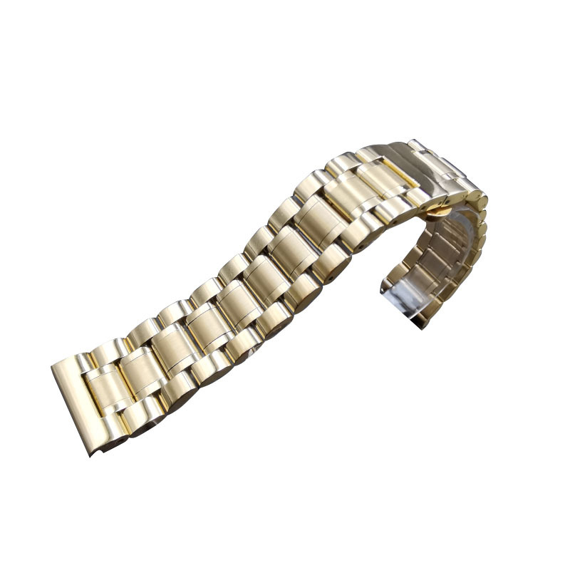 Каишка за часовник с двойна закопчалка тип пеперуда от неръждаема стомана, петнаборна, плоска глава с извита форма, марка Taryn, стил бизнес/универсален