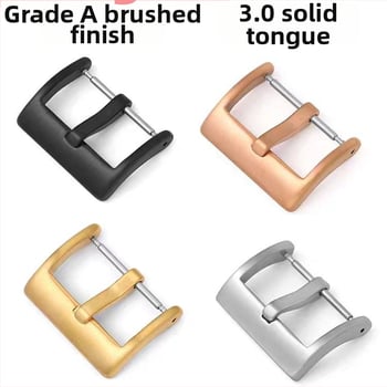 Cataramă pentru ceas din oțel inoxidabil, închidere cu pin, finisaj periat, cataramă pentru curea din oțel 304/316, accesorii cataramă, marcă privată autorizată, ambalaj 1000 buc., lansare vară 2021