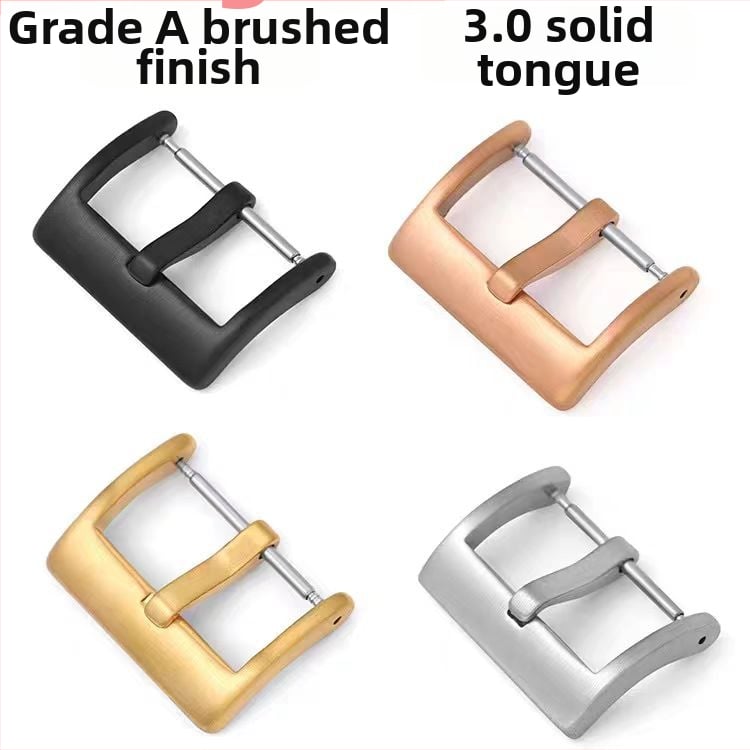 Cataramă pentru ceas din oțel inoxidabil, închidere cu pin, finisaj periat, cataramă pentru curea din oțel 304/316, accesorii cataramă, marcă privată autorizată, ambalaj 1000 buc., lansare vară 2021