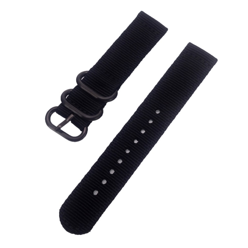 Nylon NATO óraszíj vastagodított kivitelben, kör csattal, két részes vászon dizájn