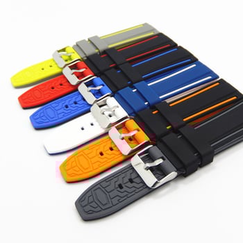 Силиконова каишка за часовник, двуцветна, съвместима с Huawei и Xiaomi (Материал: силикон; Съвместимост: Huawei, Xiaomi)