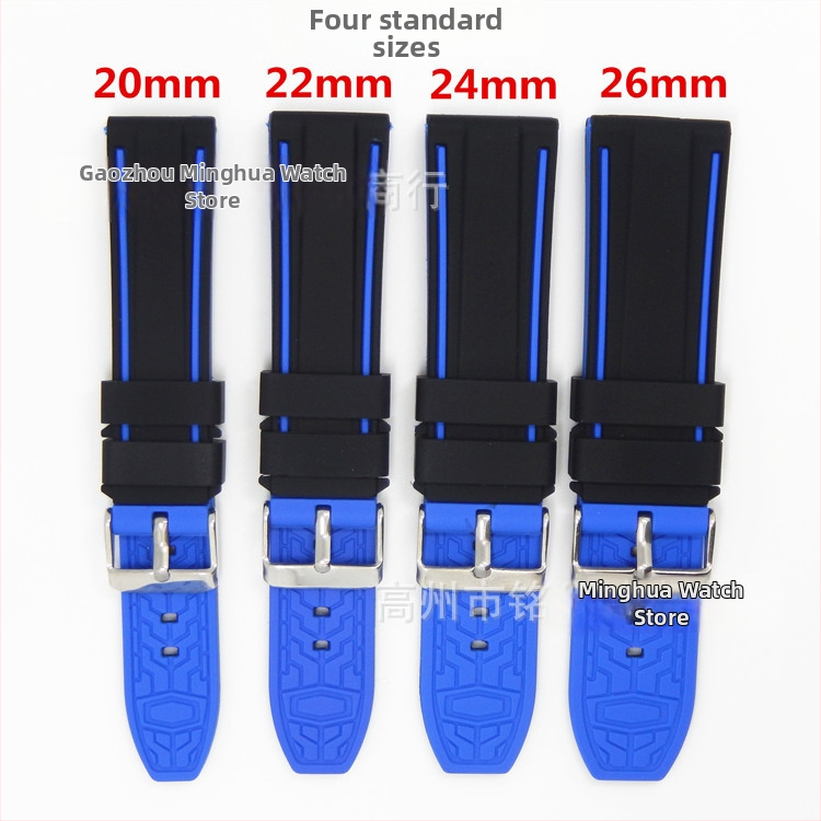 Dvojfarebný silikónový remienok na hodinky pre Huawei a Xiaomi (Materiál: silikón; Kompatibilita: Huawei, Xiaomi)