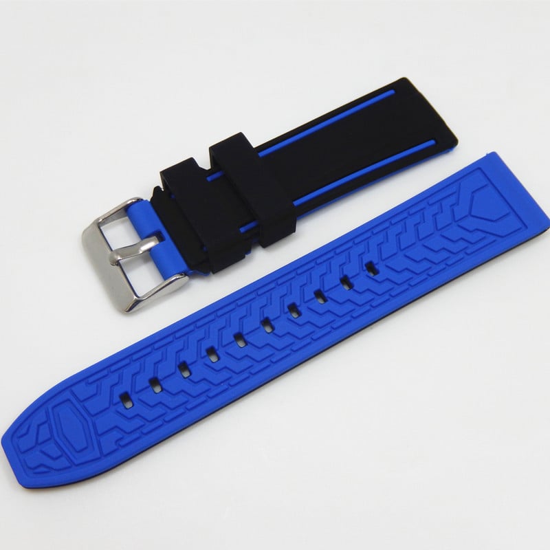 Силиконова каишка за часовник, двуцветна, съвместима с Huawei и Xiaomi (Материал: силикон; Съвместимост: Huawei, Xiaomi)