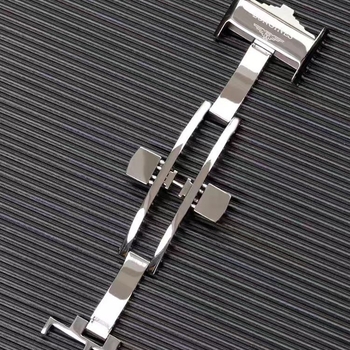 Cataramă pentru ceas cu închidere fluture, dublu clic, din oțel inoxidabil, cataramă pliabilă