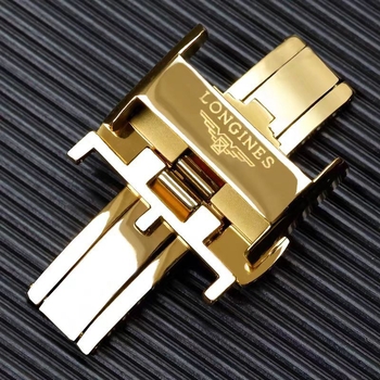 Cataramă pentru ceas cu închidere fluture, dublu clic, din oțel inoxidabil, cataramă pliabilă