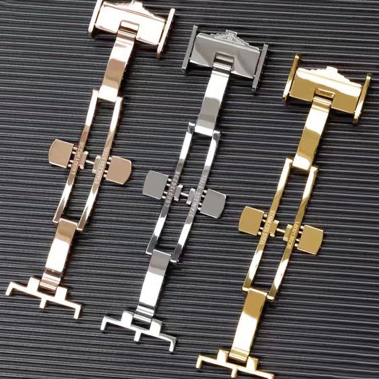 Cataramă pentru ceas cu închidere fluture, dublu clic, din oțel inoxidabil, cataramă pliabilă