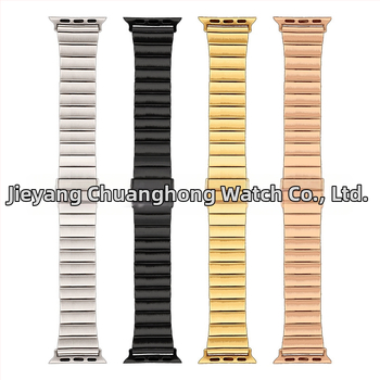 Nerezový Apple Watch pás s bambusovými článkami, 38–42 mm
