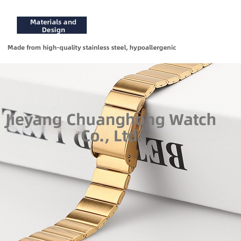 Nerezový Apple Watch pás s bambusovými článkami, 38–42 mm