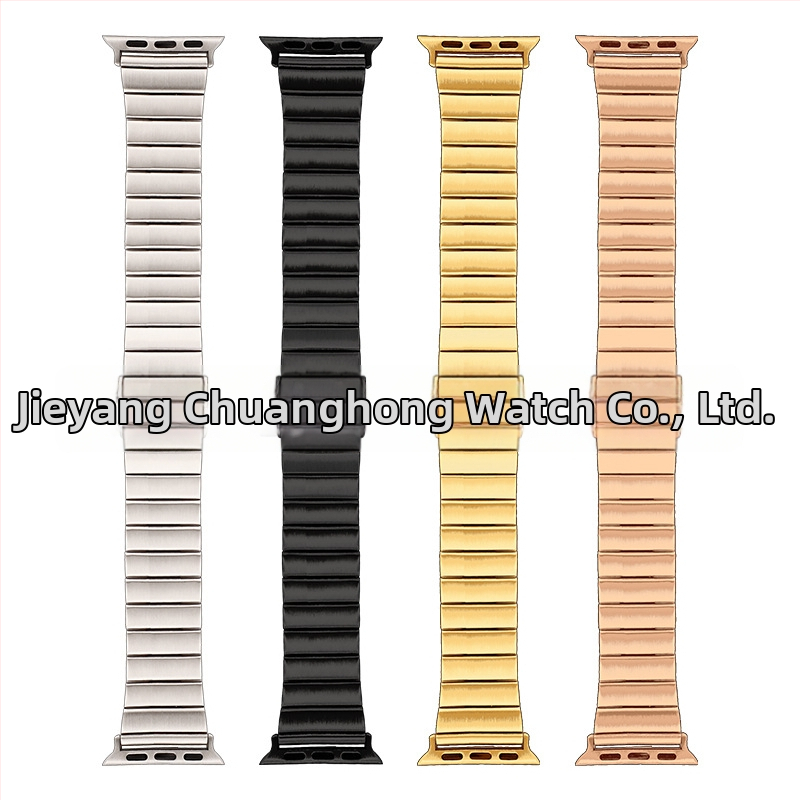 Nerezový Apple Watch pás s bambusovými článkami, 38–42 mm