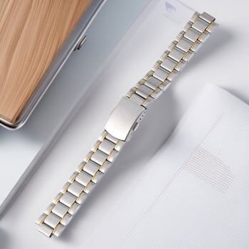Rozsdamentes acél háromgyöngy külső burkolatú óraszíj, sokoldalú városi stílus, 2024 tél kiadás