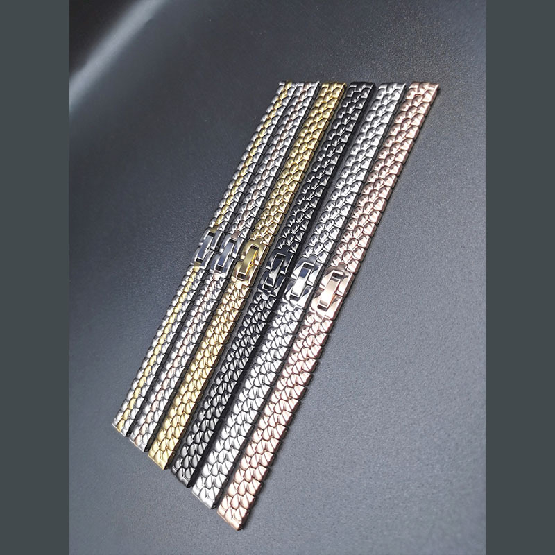 Nerđajući čelični dekorativni kaiš za sat s kopčom, veličine 8 mm/10 mm/12 mm, ženski kaiš