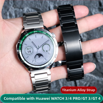 Remienok na hodinky z titánovej zliatiny, kompatibilný s Huawei Watch 4 Pro, GT4/GT3 a Watch 3