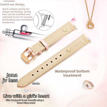 Brăţară de ceas din piele naturală, textură uniformă, în culori la modă, unisex
