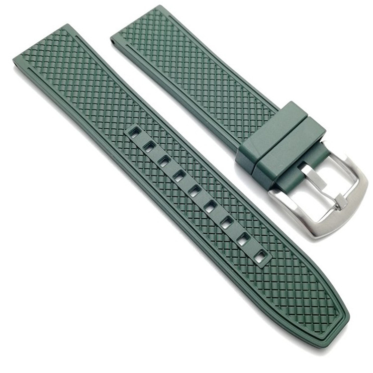 Remen za sat od fluorirane gume, 18/20/22/24 mm, izdržljiv, s brzim otpuštanjem, kompatibilan s Apple Watch, elegantan poklon