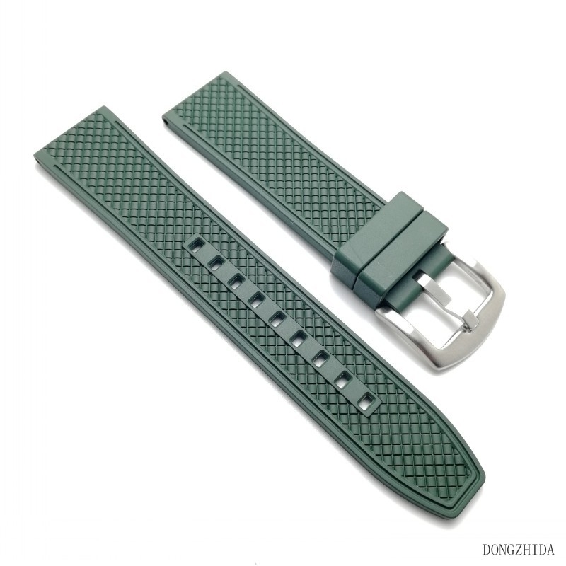 Remen za sat od fluorirane gume, 18/20/22/24 mm, izdržljiv, s brzim otpuštanjem, kompatibilan s Apple Watch, elegantan poklon