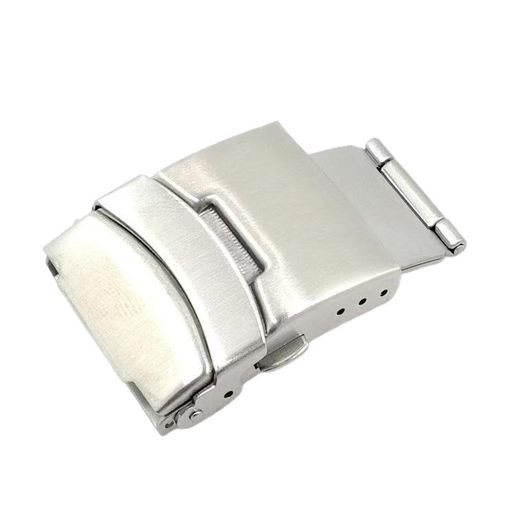 Cataramă dublă din oțel inoxidabil pentru bărbați și femei, pliabilă, compatibilă cu brățări de ceas din oțel și silicon