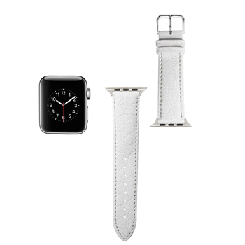 Rongye narukvica od prave kože za Apple Watch s uzorkom krokodila i bambusa, kompatibilna s Apple Watch generacije 1–5
