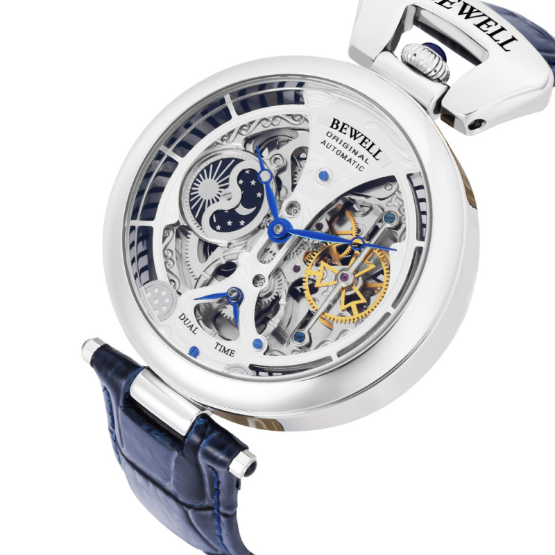 Muški mehanički sat s tourbillonom, automatski mehanizam, japanski mehanizam, vodootporan, 24-satni indikator.