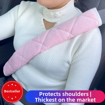 Perne moi pentru centura de siguranță auto din pluș, cu protecție anti-derapare și umplutură îngroșată