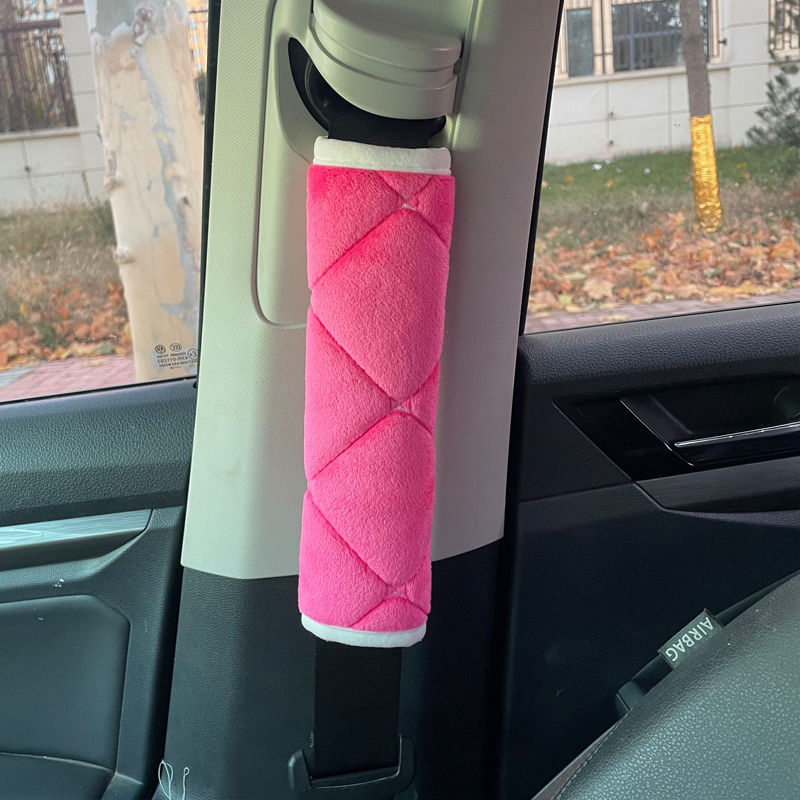 Perne moi pentru centura de siguranță auto din pluș, cu protecție anti-derapare și umplutură îngroșată