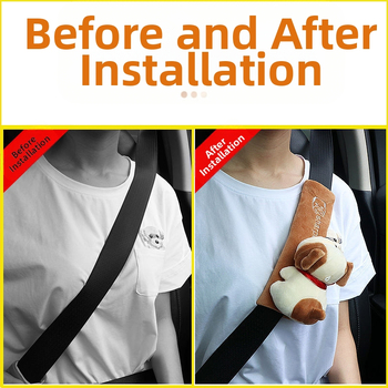 Pad de umăr pentru centura de siguranță auto, design desen animat, personalizabil, poliester, imprimare a logo-ului