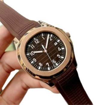 Automata mechanikus karóra fénylő számlappal, analóg kijelző, ovális számlap, rozsdamentes acél tok, szilikon szíj