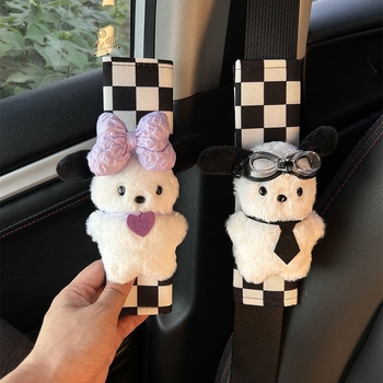 Acoperire pentru centura de siguranță a scaunului auto – pluș, decorativă, moale și protecție extinsă pentru mașină