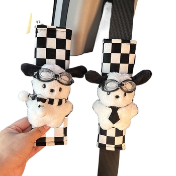 Acoperire pentru centura de siguranță a scaunului auto – pluș, decorativă, moale și protecție extinsă pentru mașină